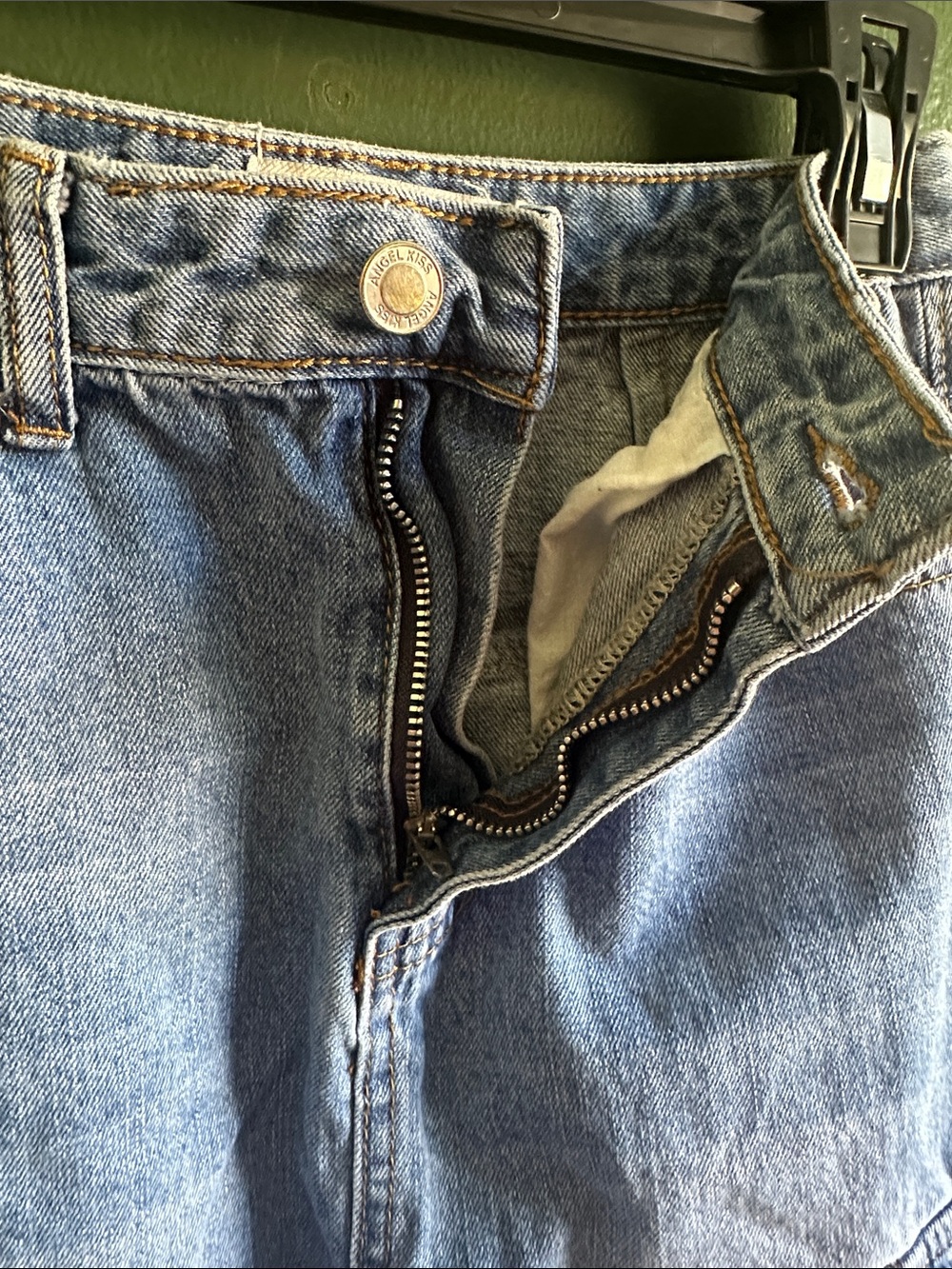 Angel Kiss Light Blue Denim Cargo Skirt Size 3/26 - Picture 3 of 14